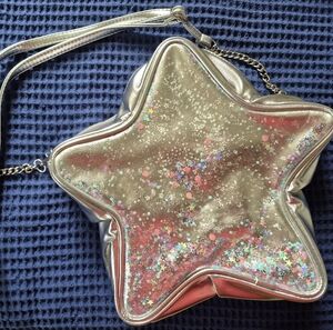 Star-Shaped Glitter Crossbody Bag